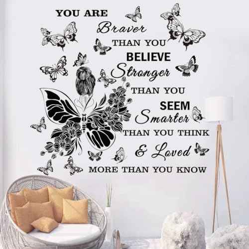 Inspirational Wall Decals You are Quote Wall Stickers Peel and Stick Wall Decor Motivational Saying Positive Wall Sticker for Girls Living Room Nursery Playroom Bedroom Daycare Decor