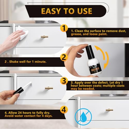 White Touch Up Paint, Appliance Cabinet Furniture Wood Touch Up Paint for Wall