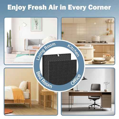 Premium Replacement Filter Compatible with AD3000 Air Purifi-er, Includes 2 Activated Carbon Filters + 4 Pre-filters