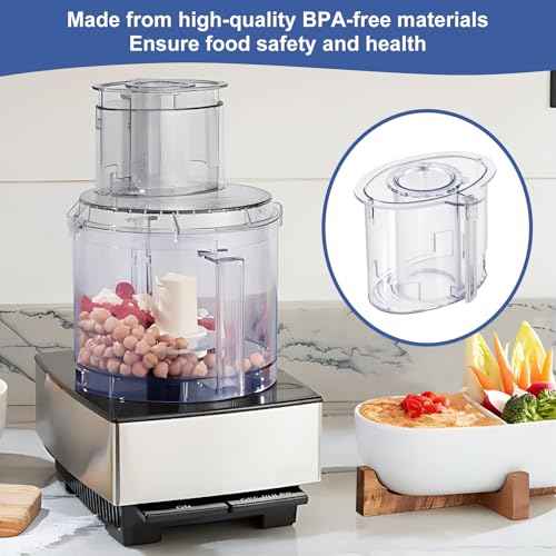 14-cup Large Pusher DLC-2014PT1 and Small Pusher DLC-2014SPT1-1, Compatible 4 Locking Tabs DLC-005AGTXT1 Bowl and DFP-14NWBCT1X Cover, Food Processor Parts Replacement Fits DFP-14 DLC-2014