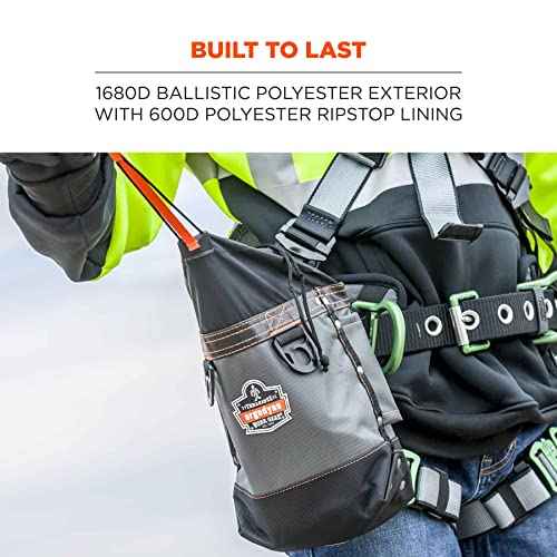 Ergodyne Arsenal 5926 Topped Bolt Bag Tool Pouch ? Short, Polyester , Gray