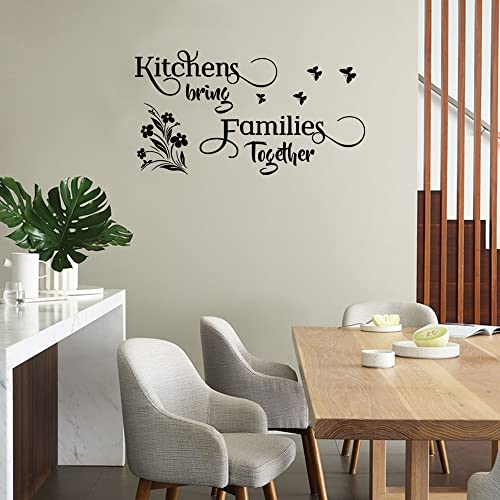 Kitchens Bring Families Together Kitchen Wall Decor Stickers Vinyl Art Mural Home Decoration Quotes