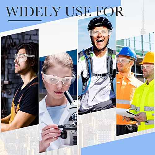 Queekay 30 Pairs Safety Glasses for Men Women Eyewear Protective Goggle Bulk Safety Glasses for Worker Laboratory Gardening