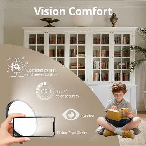 6 Pack 2640LM Dimmable LED Flush Mount Ceiling Light Fixtures, 5CCT (2700K-6500K) Selectable, 12 Inch 24W Slim Modern Ceiling Light for Bedroom Hallway Apartment Rental Units