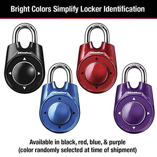 Master Lock Directional Combination Lock, Set Your Own Directional Lock, Combination Lock for Gym and School Lockers, 1500iD Colors May Vary