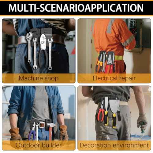 3-H Heavy Duty Magnetic Tool Belt Clip, Anti-Slip Magnetic Belt Tool Holder for Wrench, Screws, Nails, Hammer, Pliers, Spanner and Any Tool Hardware