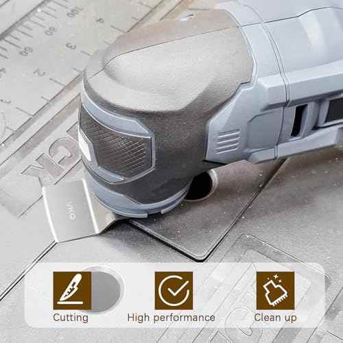 4PCS Oscillating Tool Scraper Blades to Remove for Caulk Adhesive Sealant Removal, Compatible with for DewAl Bosch Dremel Rockwell