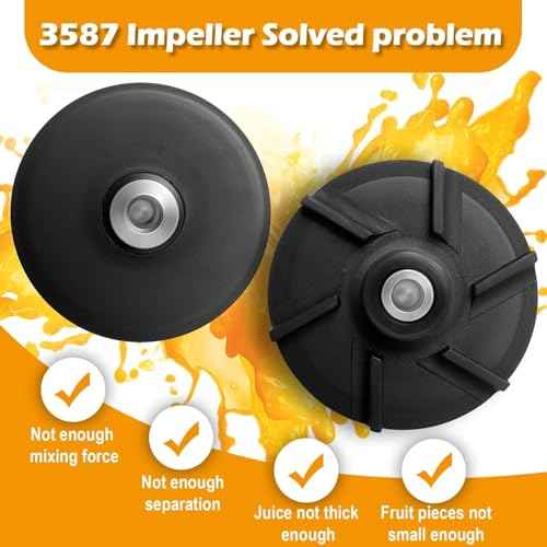 3587 Magnetic Impeller, 3220 Bearing Housing Compatible with Grindmaster Crathco Beverage Dispensers, Fits Models D15, D155, D25, D255, D35, D355 (3 Pack)