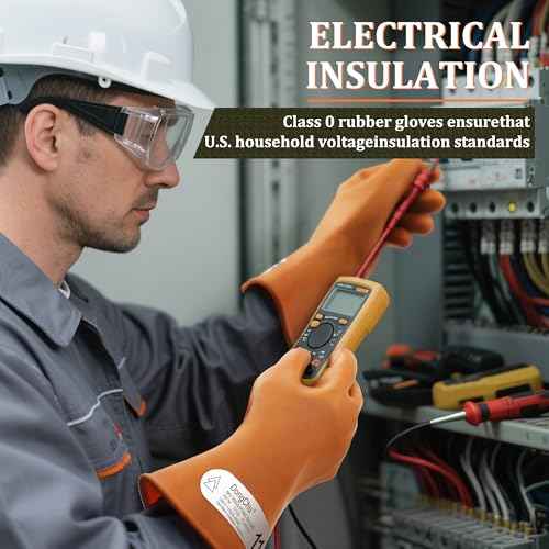 Natural Rubber Gloves High Voltage Electrical Insulating Linesmen's Gloves with Double-Layer