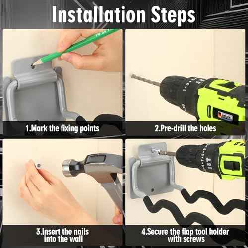 4 Pack Heavy Duty Garage Hooks Ladder Hangers for Garage Wall Flip up Wave Hooks for Shovels Chairs Durable 12" Foldable Tools Holder for Yard Garden Tool Organization