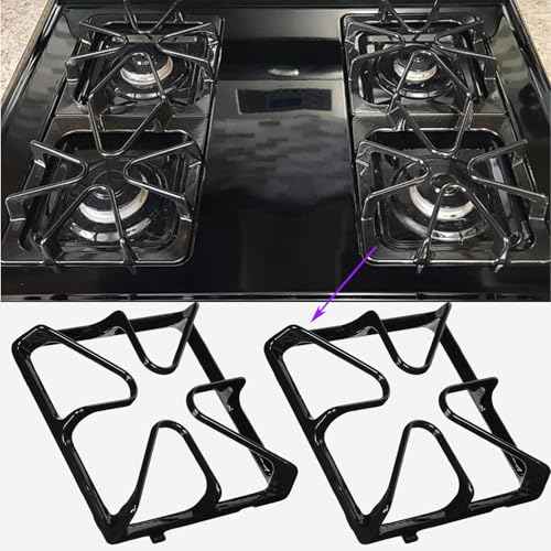 C0034 Cast Iron 4 Burner Grate, Stove Grates Replacement for GE Gas Range Oven Stove Top Surface Grate WB31K10034£¬WB31K10065, 8-1/2¡¯¡¯ x 8-1/2¡¯¡¯