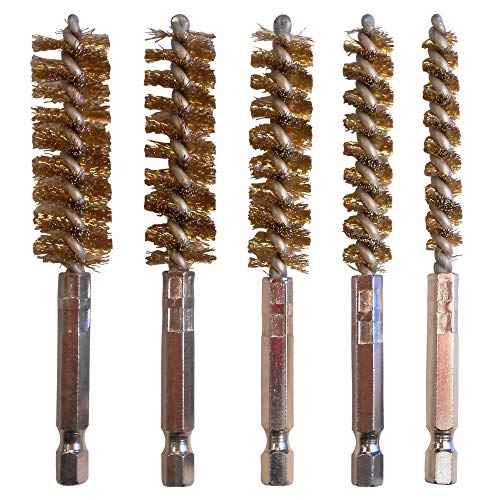 Brass Barrel, Pipe,Hole, Internal and Thread Cleaning Brush 5 Piece Pack