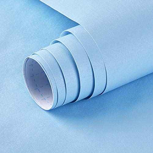 Mecpar Blue Wallpaper 17.71 in16.4 Ft Contact Paper Peel and Stick Removable Self-Adhesive Decorative Film Roll Easy to Apply
