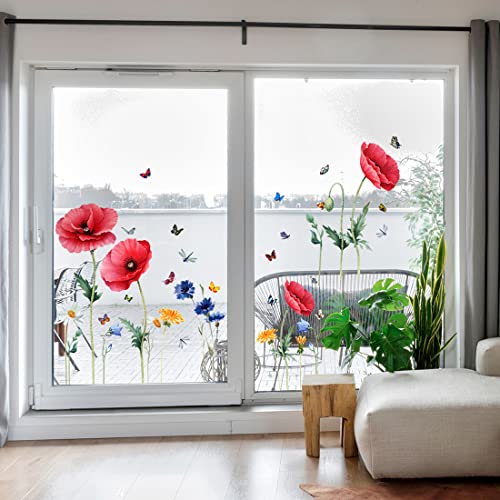 Wall Decals Vinyl Stickers, Removable Murals, Flowers Theme