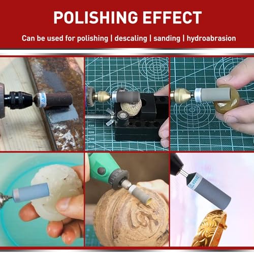1000 Grit 10 PCS Sanding Drums for Dremel Rotary Tools Accessories, Sanding Bits Kit for Dremel Sanding Bands with 1/8 inch Shank, Sandpaper Sticks Set for Plastic Wood Metal Grinding Polishing