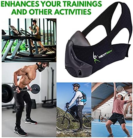 NEXTGEN Breathing Workout Mask - Enhance Stamina & Endurance | 24-Level Adjustable Airflow for Optimal Lung Performance | Elevate Cardio & Gym Training for Men (Beige Camo)