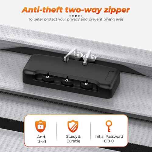 Fireproof Document Bag with lock, Expandable Capacity Document Organizer with Zipper Protection, Fireproof £¦ Waterproof Box for File Storage, Portable Home Travel for Important Documents, Soft Bag
