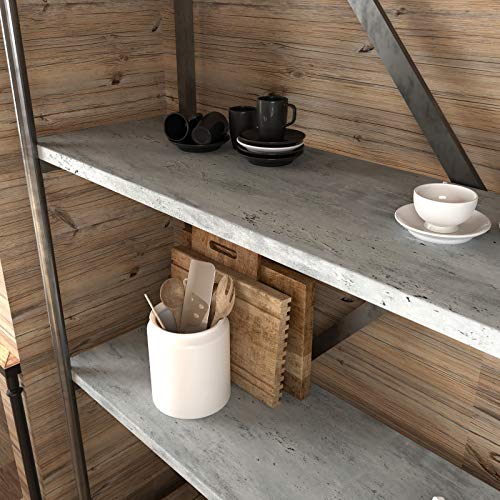 LaCheery Extra Thick Stained Concrete Wallpaper Peel and Stick Plain Grey Cement Contact Paper Vinyl Concrete Wall Paper Roll for Bedroom Wall Kitchen Countertops Table Plastered Effect 15.8 x 80 Inch