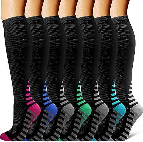 BIQU Compression Socks for Women and Men Circulation-Best Support for Running, Athletic, Nursing, Travel