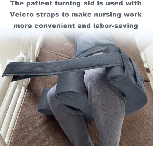 Sexysamba Bedridden Patient Turning Device with Fixing Strap Elderly Assistance Products Bed Rest Leg Pillow Patient Lift Aid Flannel Multifunctional Anti-Decubitus Nursing Products, Gray
