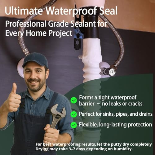 3 Pack Plumbers Putty & Duct Seal ? Heavy Duty Waterproof Sealant Putty for Sink Drain, Tub & Pipe Connections, HVAC Ducts, Wall Hole Filler & Quick Repair Solution