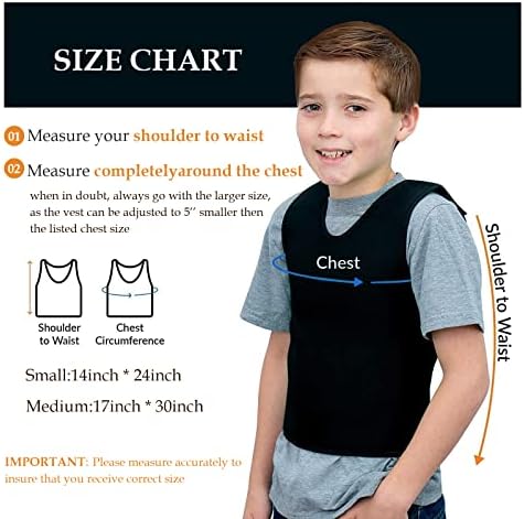 Sensory Compression Vest Sensory Processing Disorder Vest Deep Pressure Comfort for Autism Hyperactivity Mood Processing Disorders (Medium 17” x 30”)