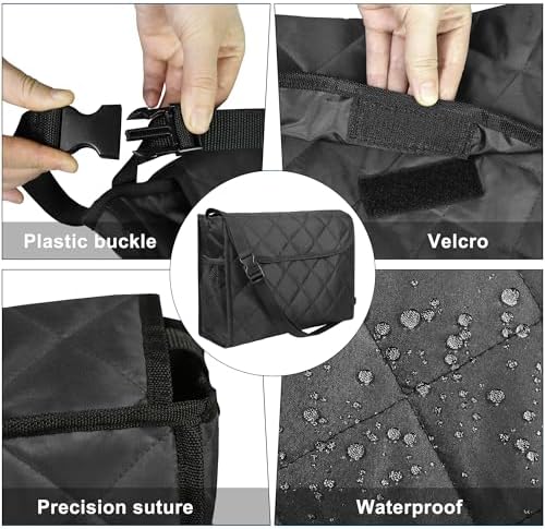 Wheelchair Backpack Bag, Wheelchair Bag,6Colors - Large Tote Accessory to Hang on Back- Lightweight, Wheelchair Storage Organizers for Walkers, Rollators, Scooters (Black)