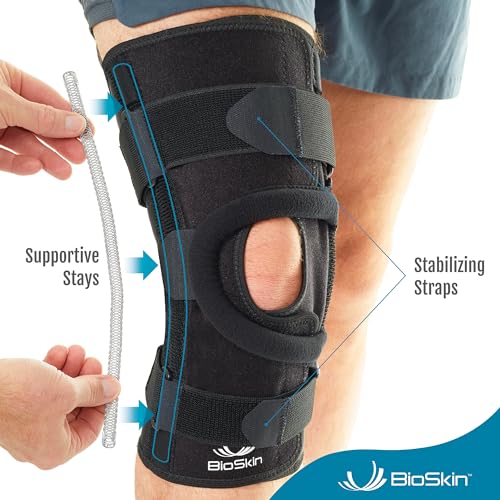 BioSkin Wraparound Patella Stabilizer Knee Brace for Patellofemoral Pain, Patella Tracking Disorders, Dislocation, and Subluxation, Left or Right Kneecap Tracking (S)