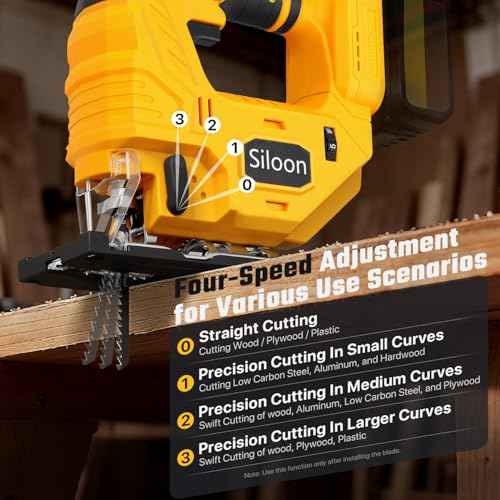 Jig Saw with Dw 20v Battery,Cordless Jigsaw with 7 Speed Variable ??Up to 3200RPM, LED Light, 45¡Æ Bevel Cuts,3 Orbital Settings for Straight/Curve/Bevel/Circle Cutting(Battery Not Included)