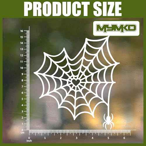 Spiderweb Decal, Aesthetic Animal Car Window Decals, 6 Inches UV DTF Tranfer Car Stickers, Funny Halloween Weatherproof Car Truck Window Bumper Sticker, Humor Car Decals for Boy Girl