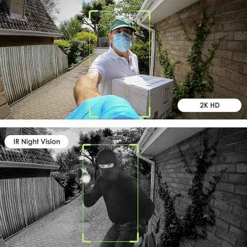MUBVIEW Wireless Doorbell Camera with Chime, 2K Video Doorbell Wireless with Voice Changer, Motion Detection, Anti-Theft, Night Vision, 2-Way Audio, SD/Cloud Storage, No Subscription