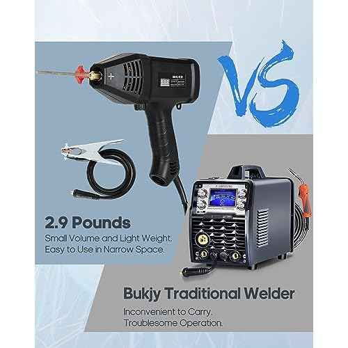 Welding Machine Handheld, Portable Electric Welding Machine, 110V Portable ARC Welding with IGBT Inverter 6 Variable Current Adjustment for 1/16"-1/8" Welding Rod