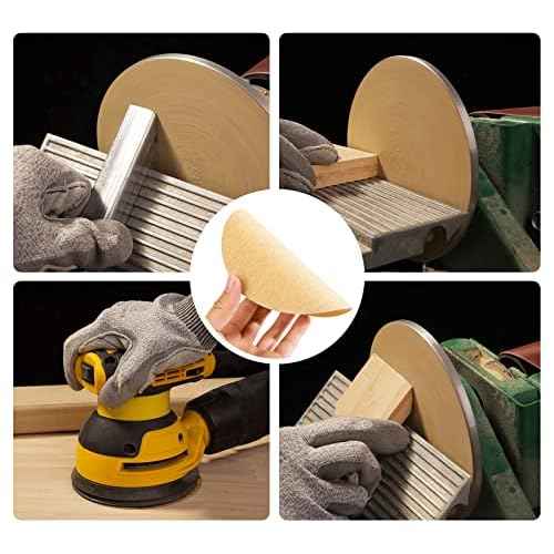 PSA Sanding Discs 6 Inch 100 PCS Sandpaper 80 Grit Self Adhesive Sandpaper Roll Premium Aluminum Oxide Sandpaper Discs with Sticky Back for Wood, Metal, and Car Paint