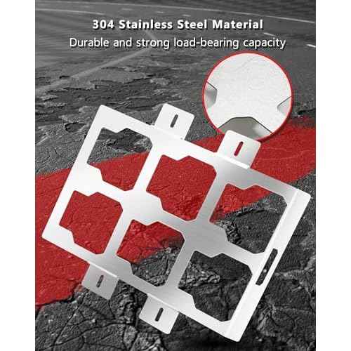 Mounting Plate Compatible with Mil.WaukeeãÀ Packout Boxes, Stainless Steel, 50 Lbs, for Tool Storage and Organization System (Half Plate)