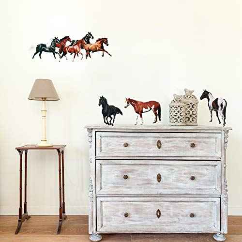30 Pieces Horse Wall Decals Wild Horse Decor Stickers Wall Decals for Decoration, 11.8 by 7.8 Inch