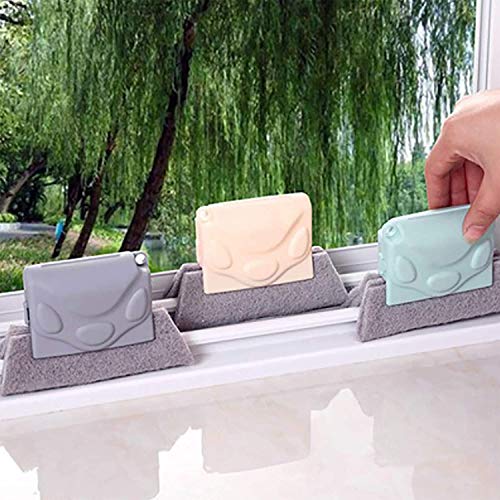 Groove Gap Cloth Window Door Track Multifunctional Cleaning Brush Color: Beige/Gray/Blue (Random Color Matching)3PCS
