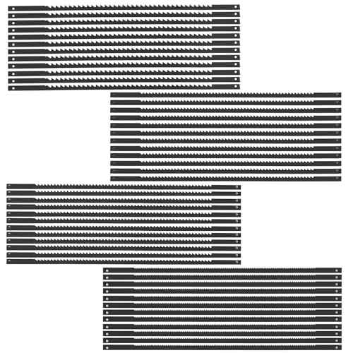 5-Inch Scroll Saw Blade Pin End Replacement 48Pack for Wood, High Carbon Steel(24TPI, 18TPI£¬15 TPI, 10TPI 12pcs Each)