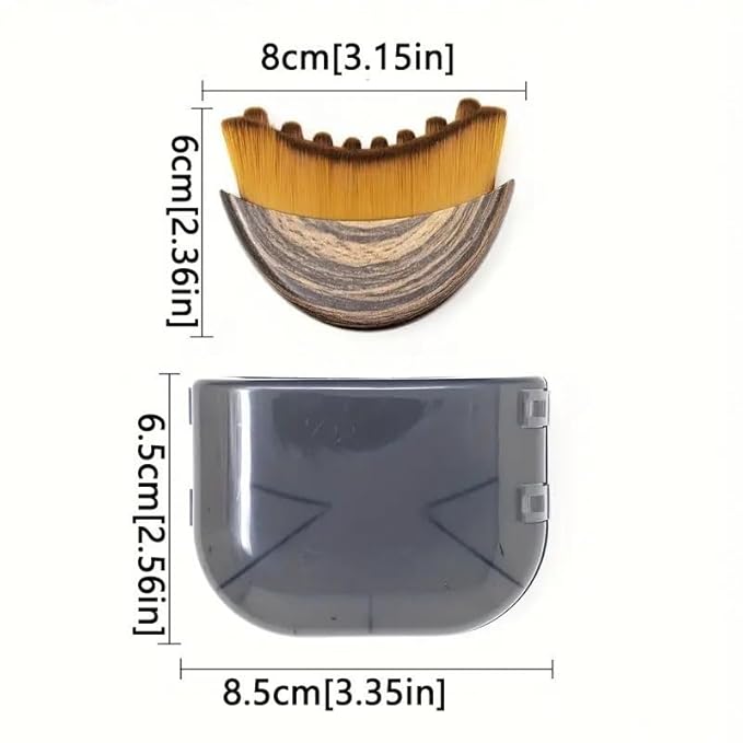 Lymphatic Contour Face Brush Drainage Massager Dry Sculpting Gua Sha Facial Depuffer Tool Massage Skin Lifting Beauty Appliance (1, Brown)