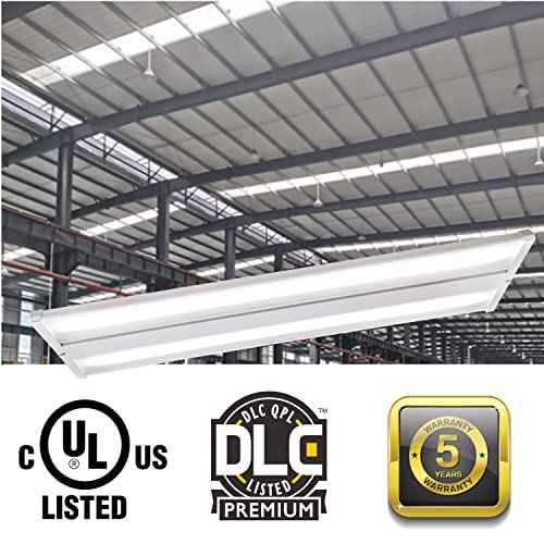 165W LED Linear High Bay Light Fixture, 2FT 22280LM(135LM/W) 5000K Daylight LED Workshops Light,100-277V, 0-10V Dimmable UL Warehouse Lighting for Exhibition hall, Supermarkets, 5 Years Warranty