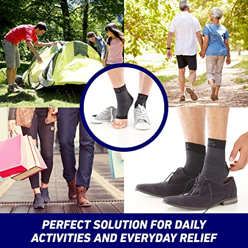 Neo-G Plantar Fasciitis Compression Socks – Support for Plantar Fasciitis, Heel and Arch Pain, Silicone Heel Cushioning for Targeted Pain Relief – Class 1 Medical Device – 1 Pair - L