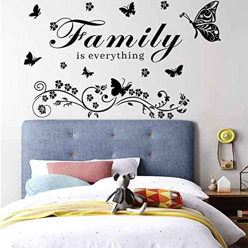 Family Wall Art Decal - Removable Wall Stickers Quotes 'Family is Everything' for Living Room, Bedroom, Dining Room, Kitchen