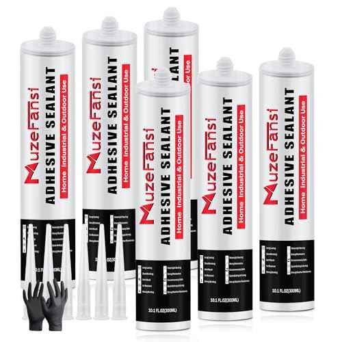 6 Pack Concrete Crack Filler, Self-Leveling Cement Crack Filler Waterproof Silicone Sealant, Flexible Magic Crack Repair for Concrete, 10.1 fl. oz,Gray