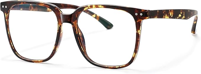 Oversized Square Blue Light Blocking Glasses for Women and Men - Gaming & Computer Anti-Fatigue