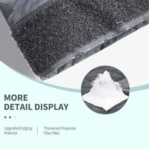 Garage Door Screen for Winter, Sunmoxia 9 * 7Ft Magnetic Thermal Insulated Door Curtain, Upgraded Oxford Cloth Filled with Thicken Polyester Fiberfill, Windproof Insulation Cover Blanket (Grey)