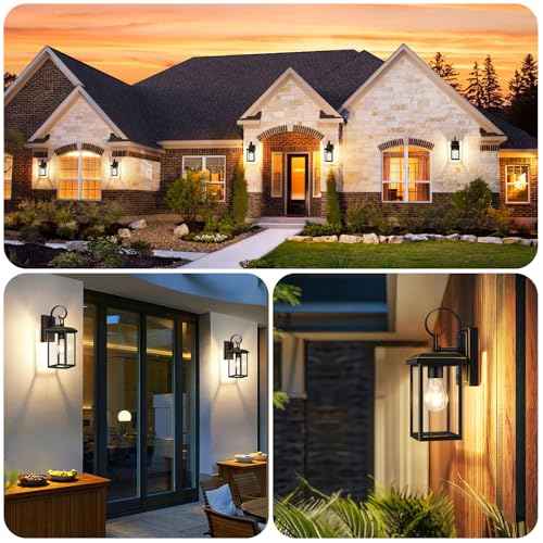 BesLowe 2-Pack Outdoor Wall Light Fixtures, Exterior Lighting Fixtures Wall Mount, Waterproof Porch Lights Outdoor Wall Sconces Lanterns, Modern Outside Lights for House Front Door Garage, Bronze