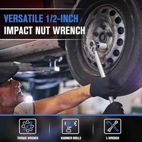 1/2" Drive Wheel Protector Impact Socket, Metric Impact Socket Tool Set, Lug Nut Impacts Socket Set-17mm, 19mm, 21mm, 22mm, 23mm, 24mm, 27mm Non-Marring Thin Wall Wheel Nut Socket