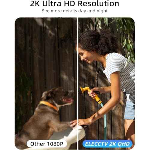 2Pack 5G&2.4G Security Cameras Wireless Outdoor ,2K Camera for Home Security with Motion Detection Spotlight Siren Alarm WiFi Surveillance Indoor Camera, Color Night Vision, 2-Way Talk, IP65, Cloud/SD