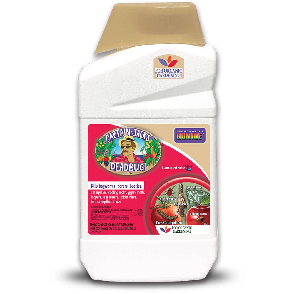 Bonide Captain Jack's Deadbug Brew, 32 oz Concentrate Outdoor Insecticide and Mite Killer for Organic Gardening