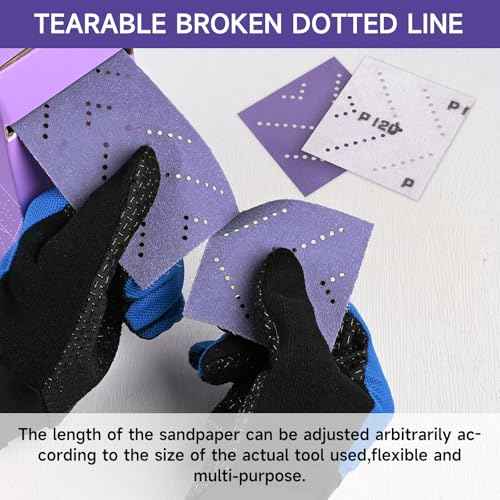 Purple Ceramic 180 Grit Sandpaper Roll, 2-3/4" x 13 Yard, Hook & Loop Multi-Hole Continuous Roll for Automotive, Wood, Metal Sanding