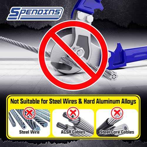 18in Cable Cutter for Copper & Aluminum Cables, Long Arm Ergonomic Handles, High-Frequency Quenched Blades for Electrical, Communications and DIY (NOT for Steel or Hardened Materials)